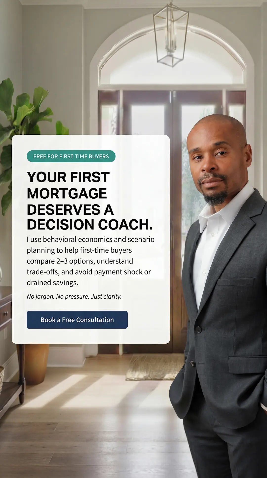 Mo Phanor in elegant home entryway